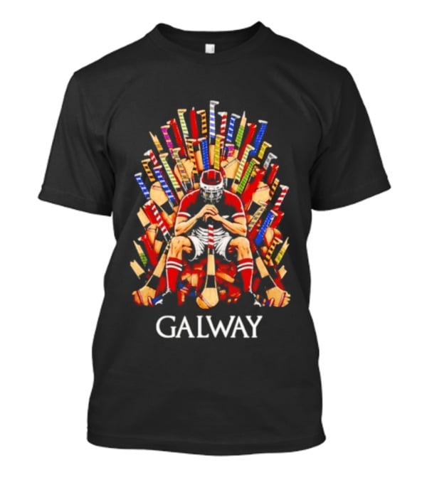 Game Of Hurls Galway Thrones Hurley Sticks Player Iconic Seat T-Shirt