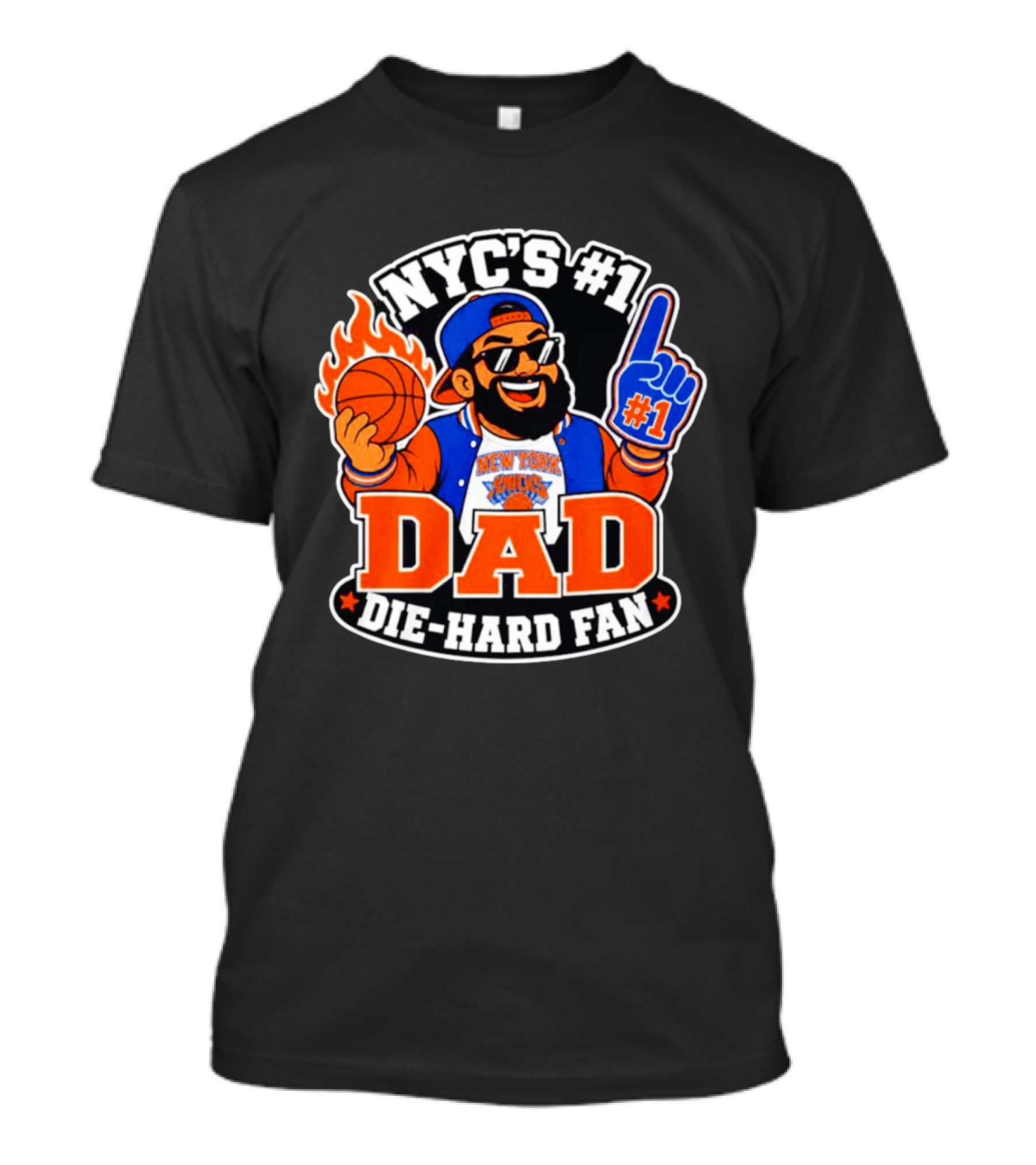 NYC's #1 Dad Die Hard Fan New York Knicks #1 T-Shirt