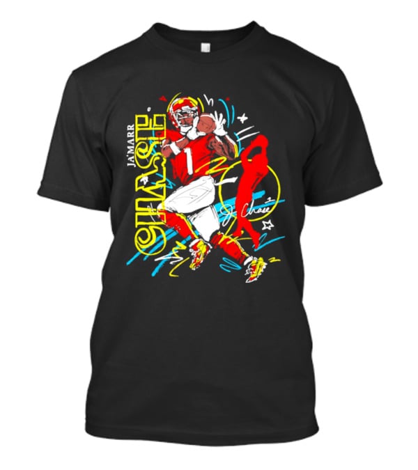 Ja'Marr Chase Cincinnati Bengals Number 1 Scribble Paint T-Shirt