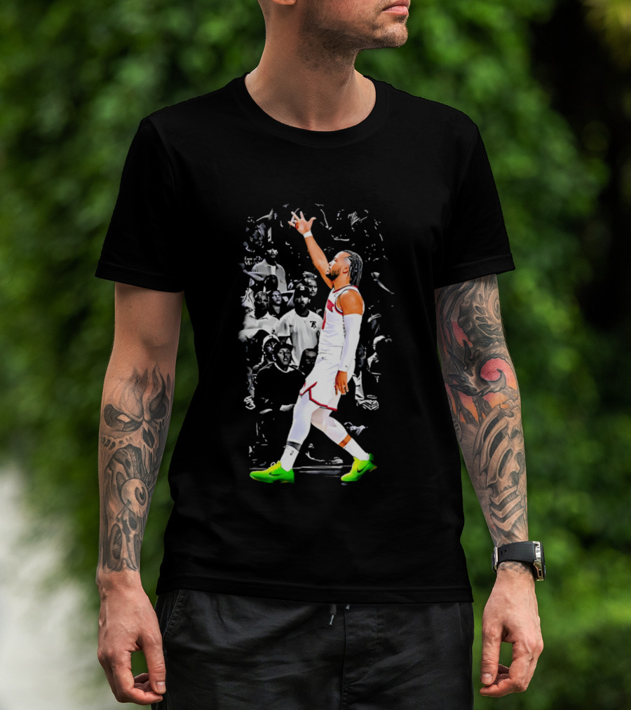 Jalen Brunson New York Basketball Player Iconic Celebration Moment T-Shirt