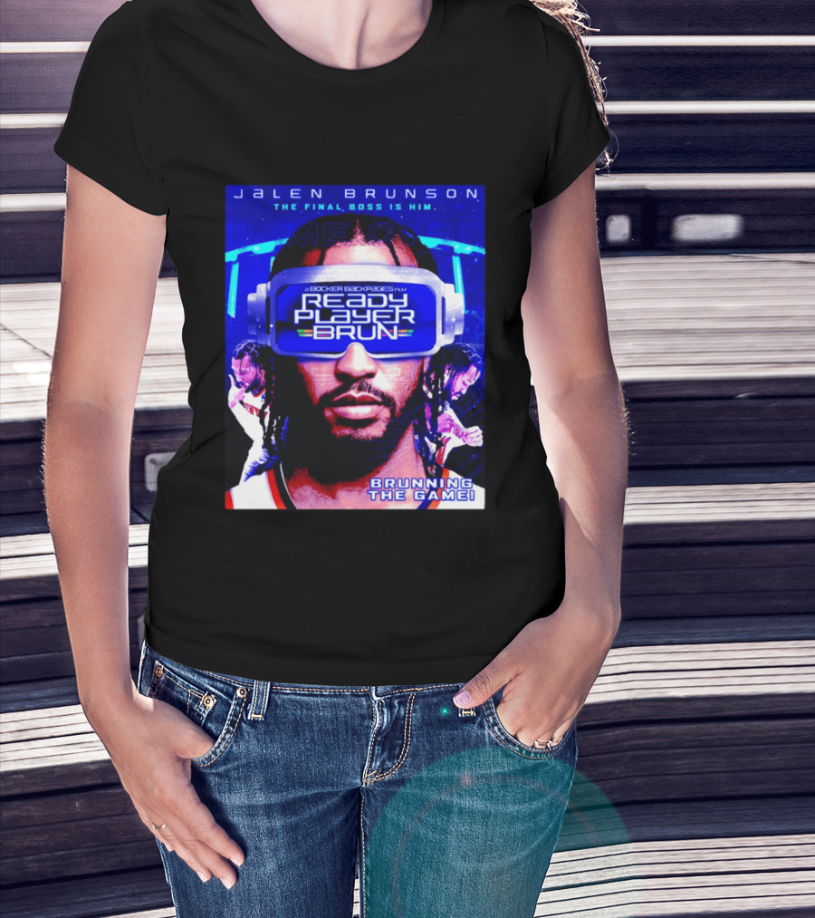 Jalen Brunson NY Knicks Ready Player Brun The Final Boss Brunning The Game T-Shirt
