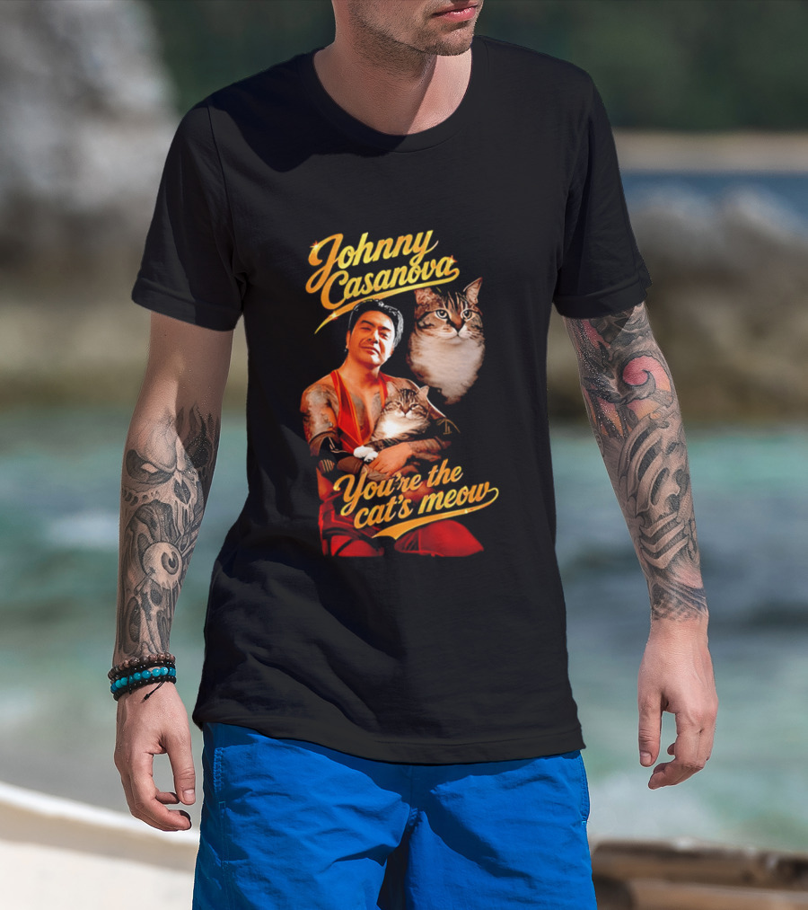 Johnny Casanova Cat's Meow JK Pop Cats T-Shirt