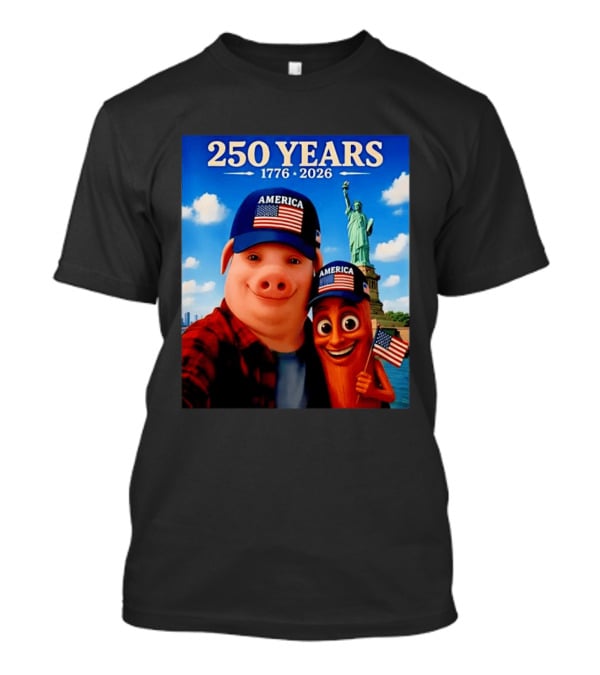 250 Years 1776 2026 America Tung Tung Tung Sahur Statue Of Liberty T-Shirt