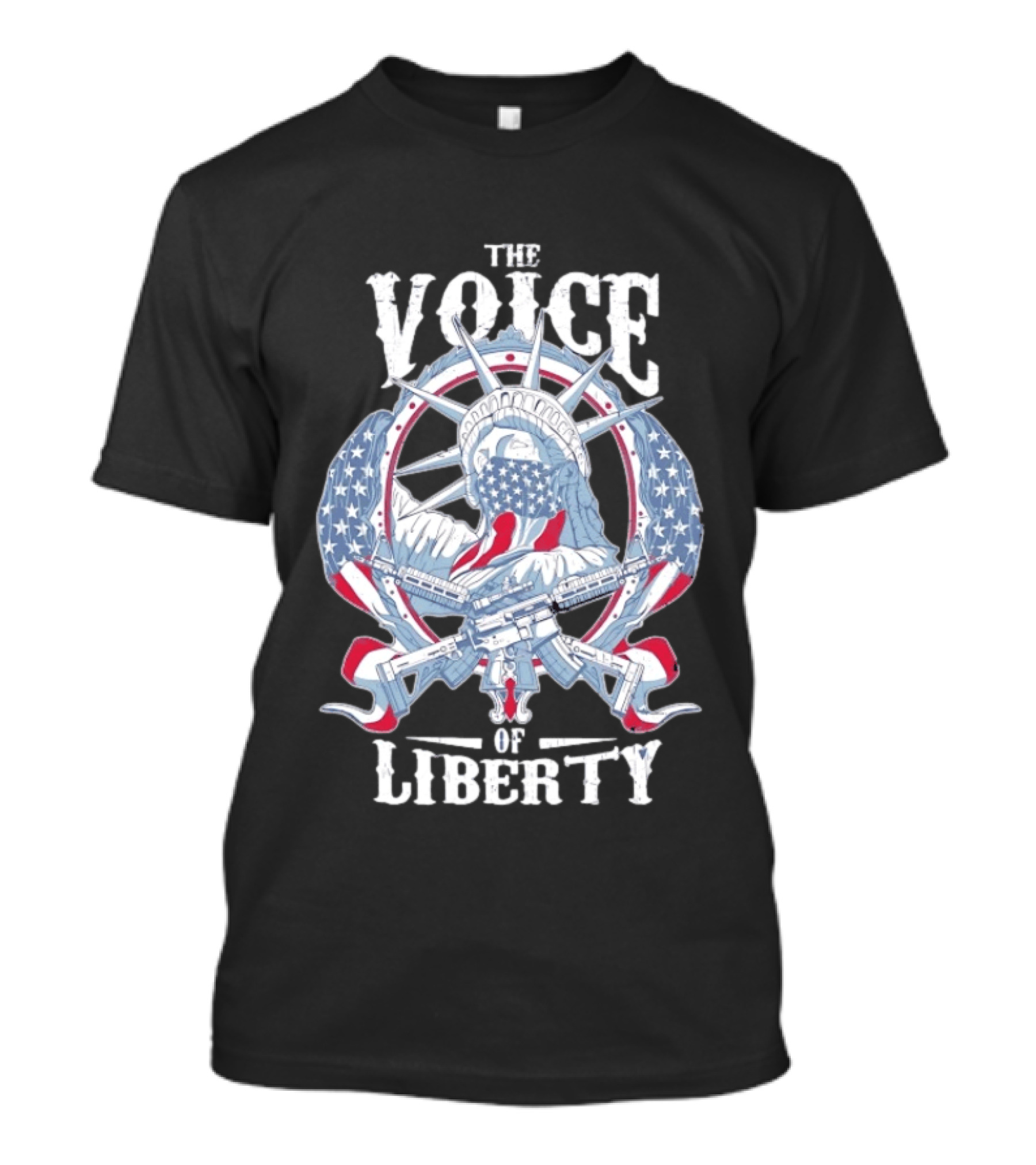The Voice Of Liberty American Patriot Second Amendment Guns Statue T-Shirt