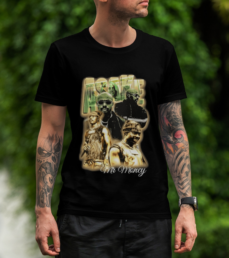 Asake Mr Money Music Artist Collage With Stylish Sunglasses And Fashionable Outfits T-Shirt