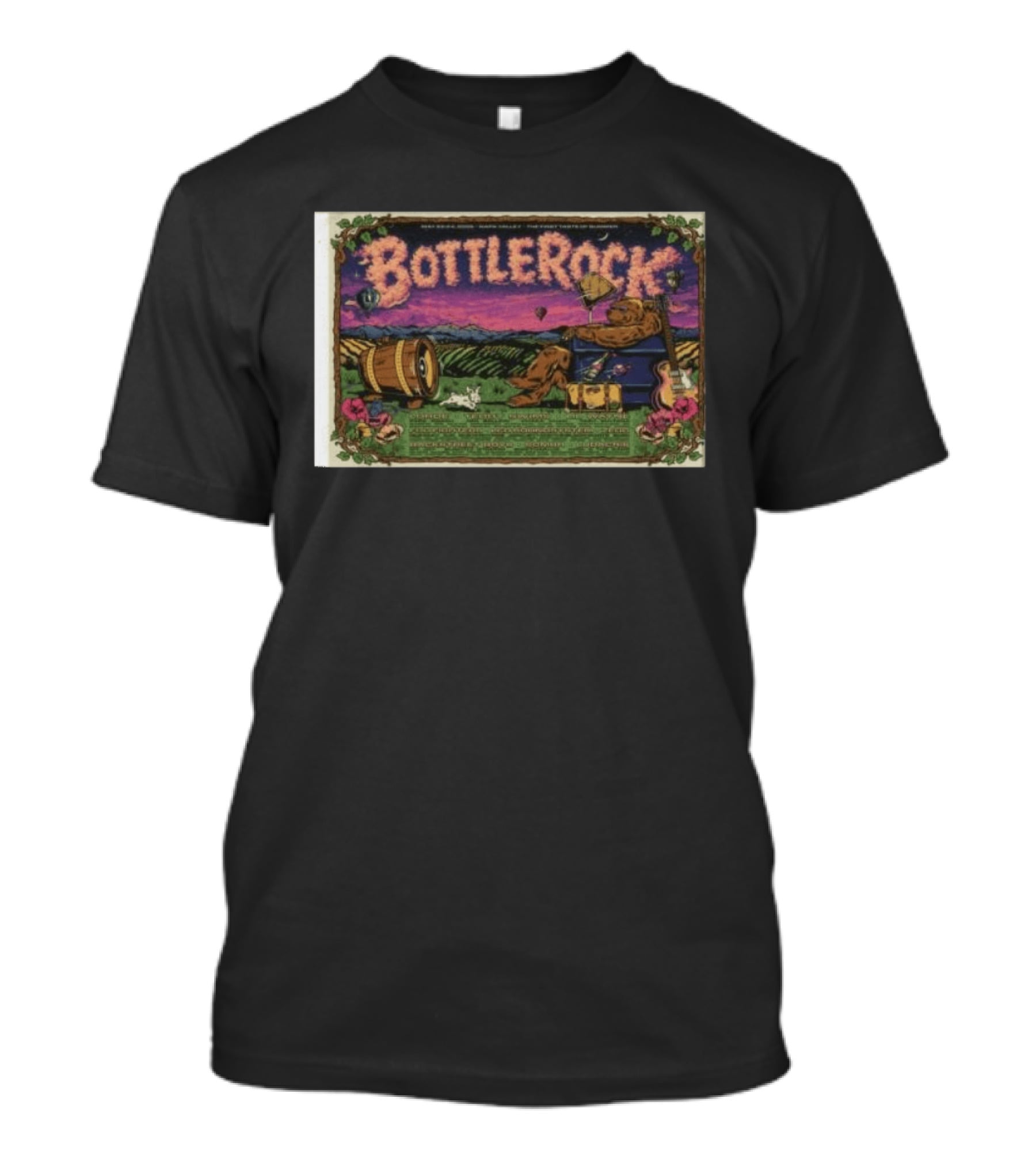 BottleRock Napa Valley Festival 2026 Grateful Dead Hot Air Balloons Fields T-Shirt