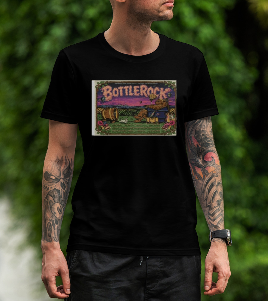 BottleRock Napa Valley Festival 2026 Grateful Dead Hot Air Balloons Fields T-Shirt