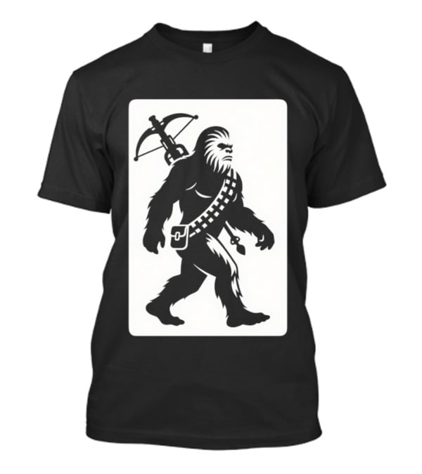 Chewbacca Bigfoot Star Wars Wookiee Hunter Sci Fi Creature Crossbow Trekker T-Shirt