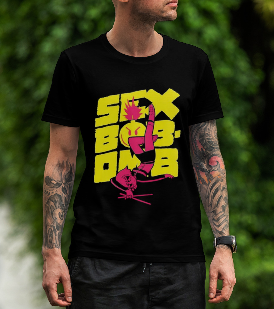 Scott Pilgrim Vol 3 Infinite Sadness 20th Anniversary Sex Bob Omb Explosion T-Shirt
