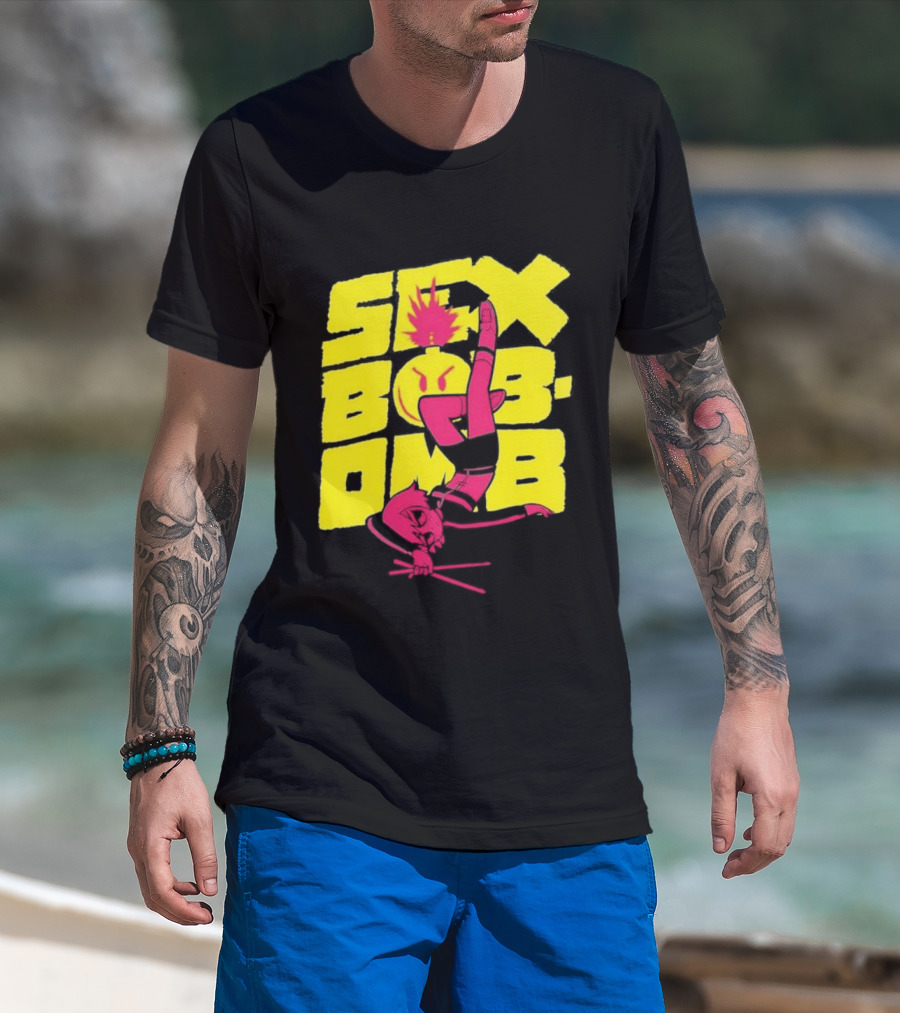 Scott Pilgrim Vol 3 Infinite Sadness 20th Anniversary Sex Bob Omb Explosion T-Shirt
