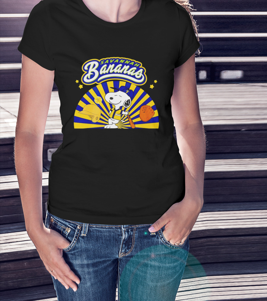 Snoopy Savannah Bananas Baseball Batting Stance T-Shirt