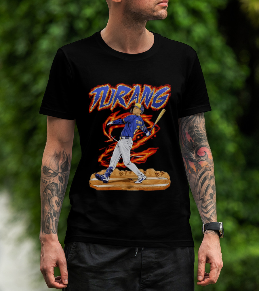 Milwaukee Brewers Brice Turang Number 2 Planet Brewers T-Shirt