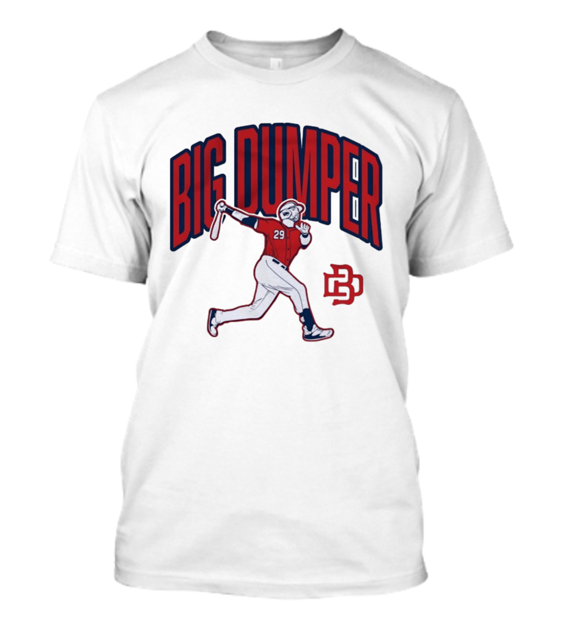 Big Dumper Baseball Player 29 Hitter Action Pose T-Shirt