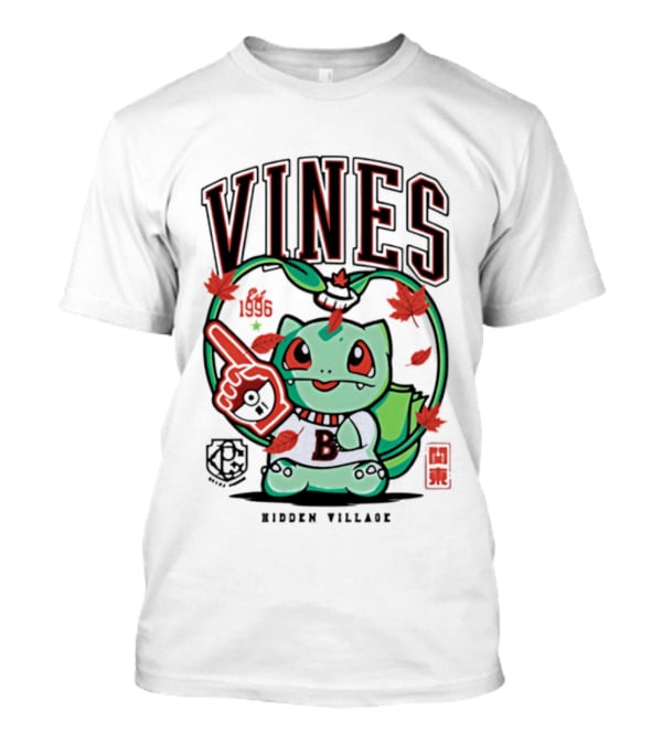 Vines Bulbasaur Hidden Village Varsity League 1996 T-Shirt