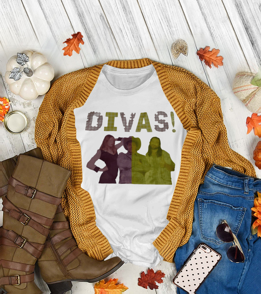 Divas Pop Culture Iconic Trio Plaid T-Shirt