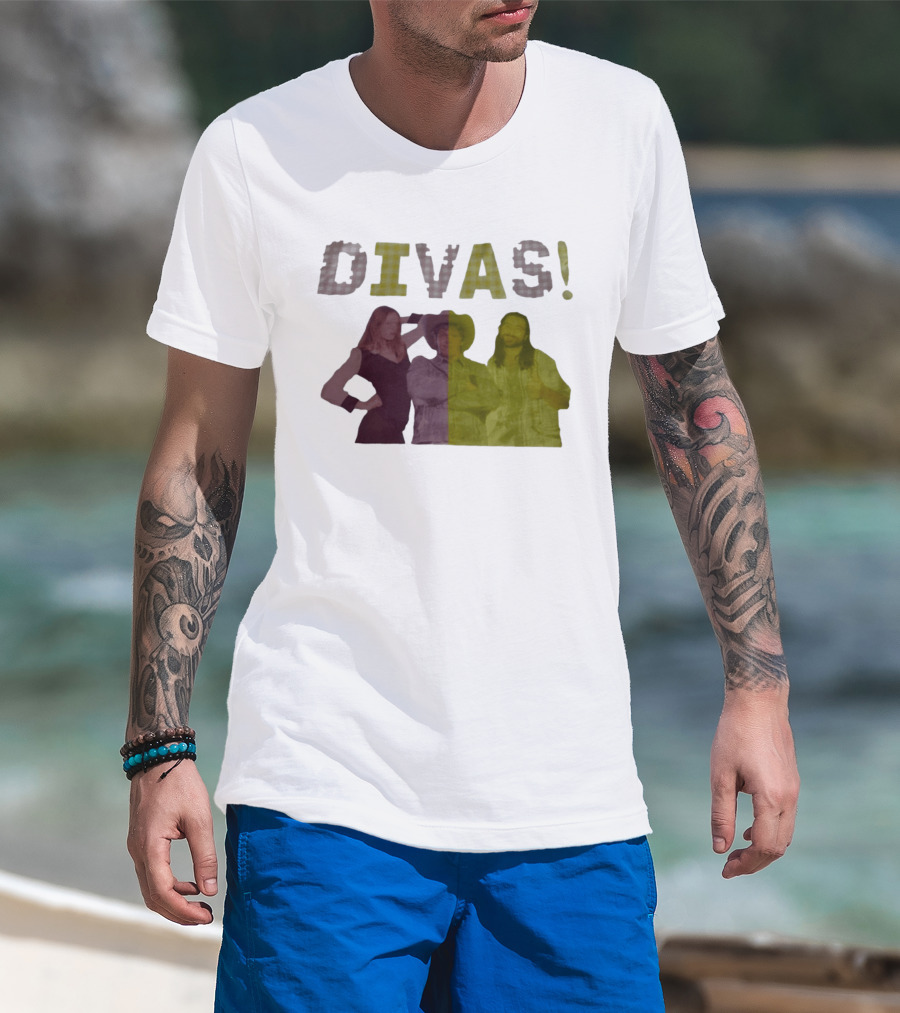 Divas Pop Culture Iconic Trio Plaid T-Shirt