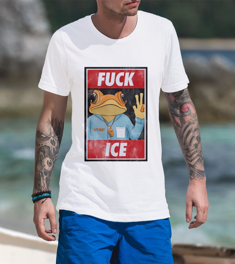Fuck ICE DTMF Frog Whistle New York Knicks Player Basketball Sports T-Shirt