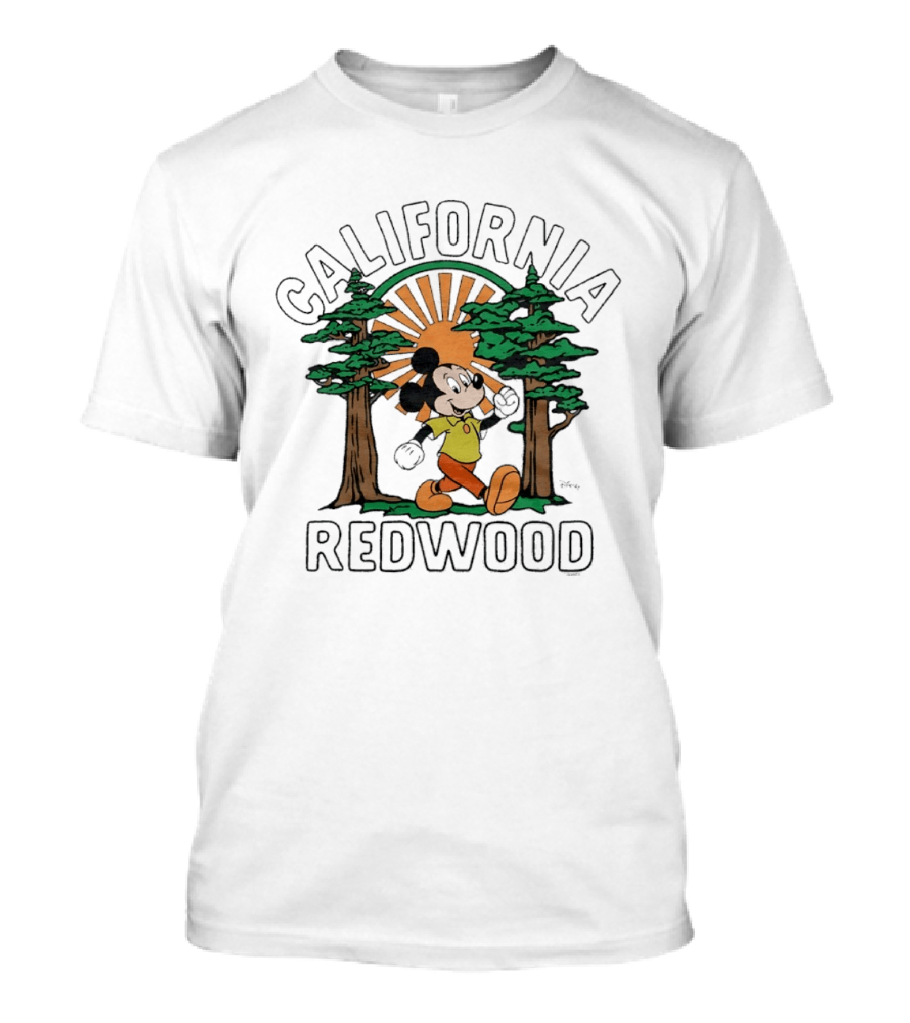 Mickey Mouse California Redwood Adventure Disney National Park Outdoors Travel T-Shirt
