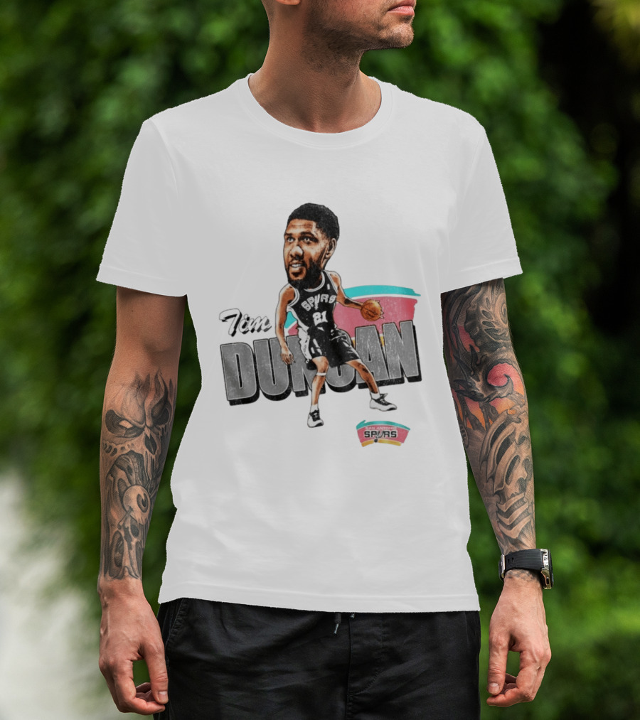 San Antonio Spurs Tim Duncan NBA Basketball Bobblehead 21 T-Shirt
