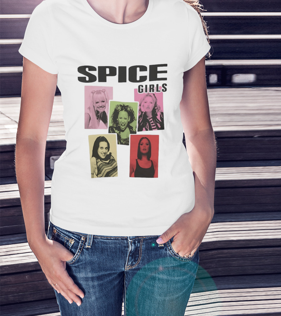 Spice Girls Emma Mel B Geri Mel C Victoria T-Shirt