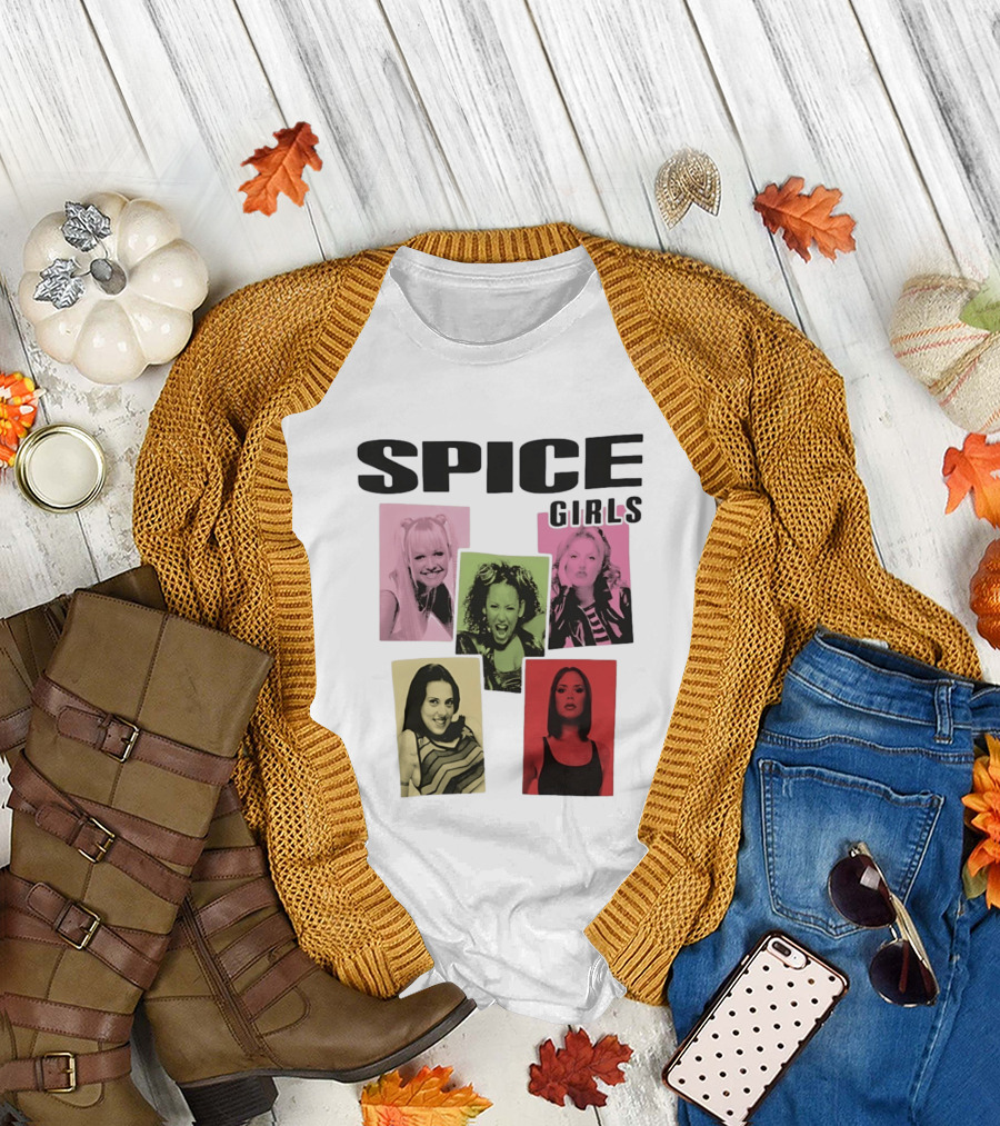 Spice Girls Emma Mel B Geri Mel C Victoria T-Shirt