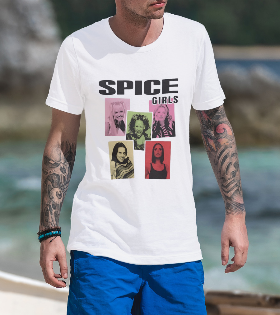 Spice Girls Emma Mel B Geri Mel C Victoria T-Shirt