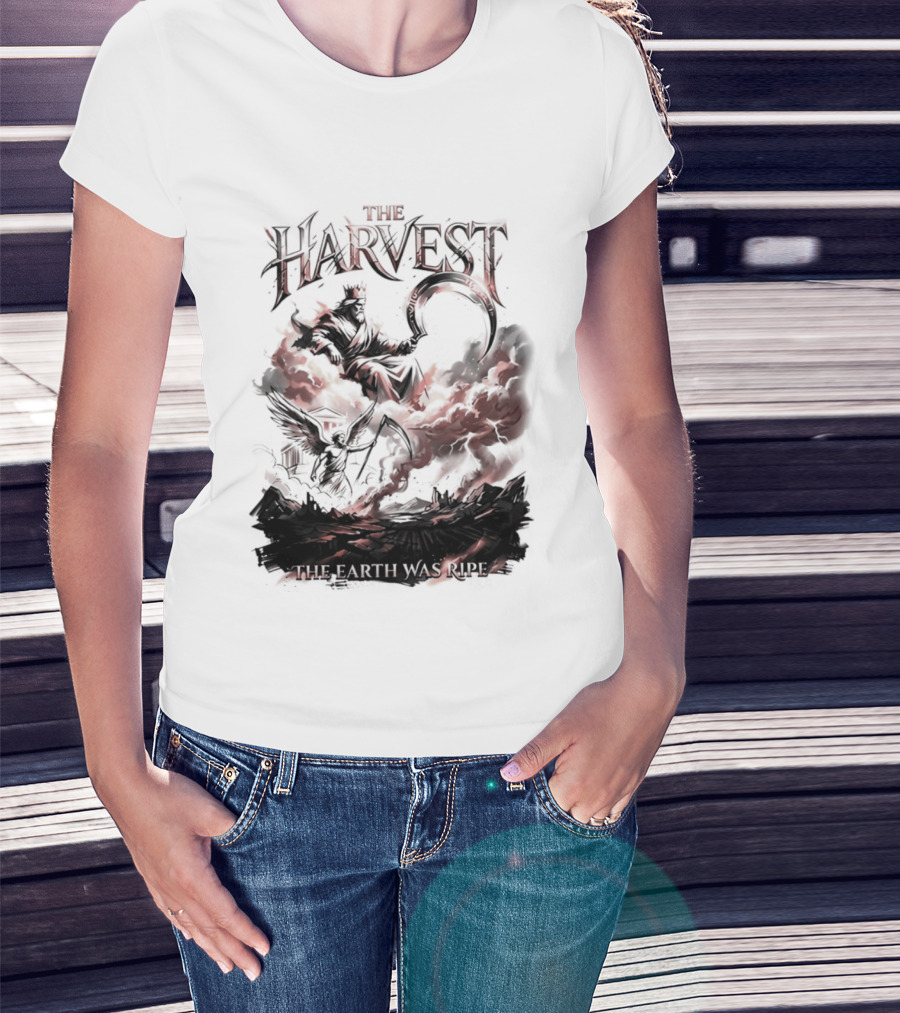 The Harvest Ripe Earth Dark Reaper Scythe T-Shirt