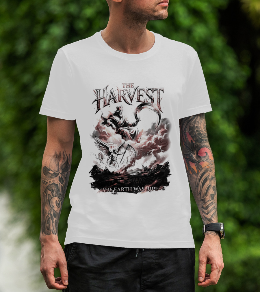 The Harvest Ripe Earth Dark Reaper Scythe T-Shirt