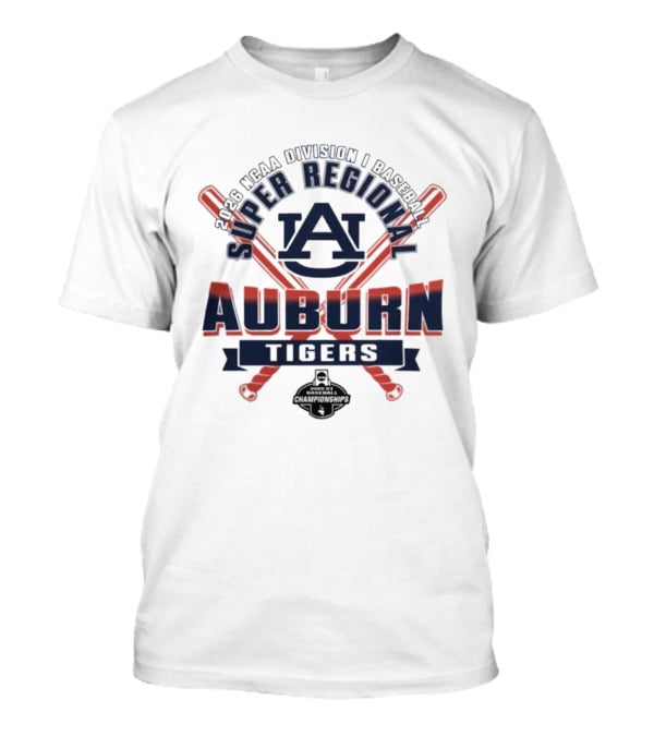 2026 NCAA Division I Baseball Super Regional Auburn Tigers T-Shirt