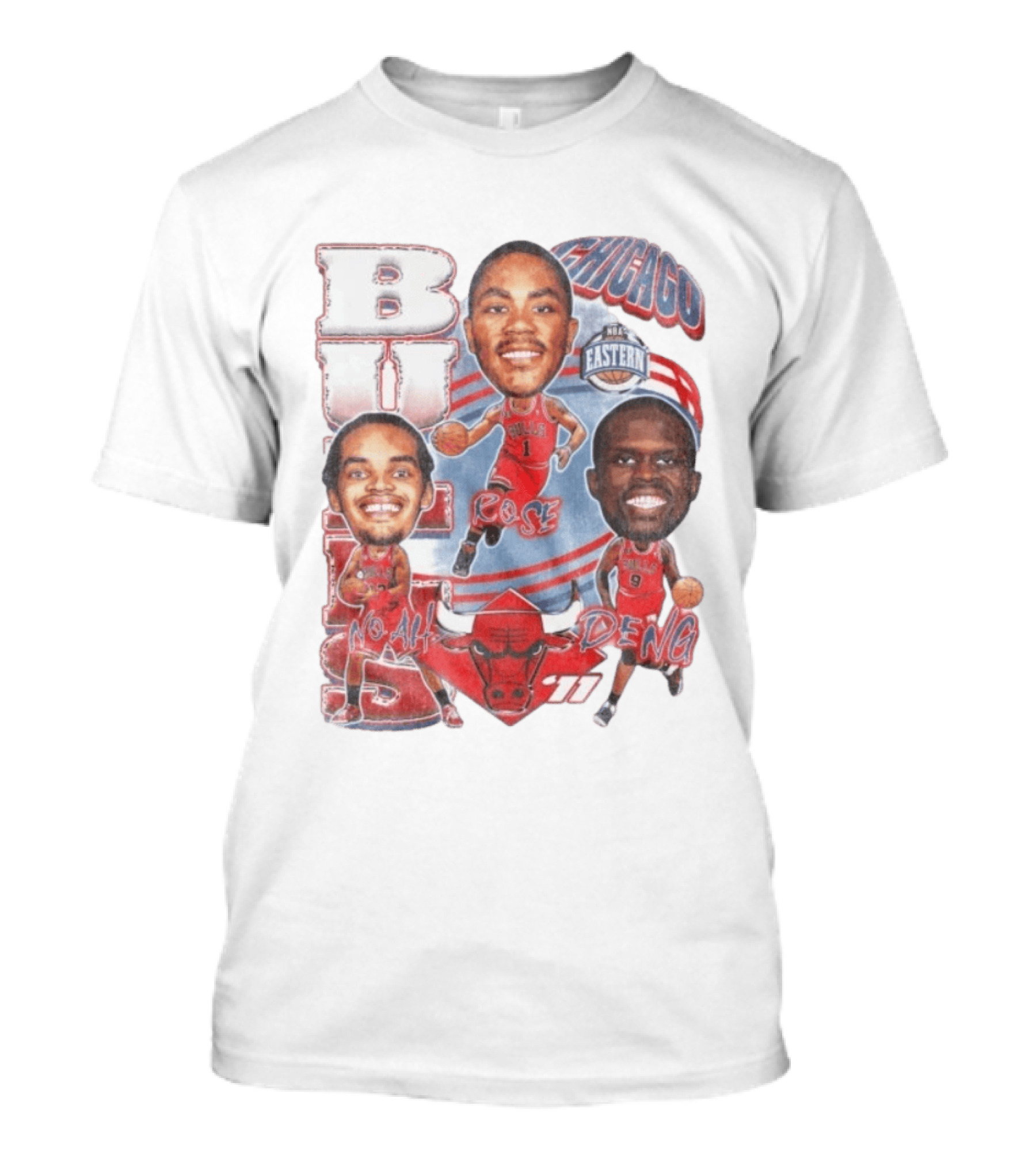 Chicago Bulls Noah Rose Deng NBA Eastern Conference Basketball Stars 11 T-Shirt