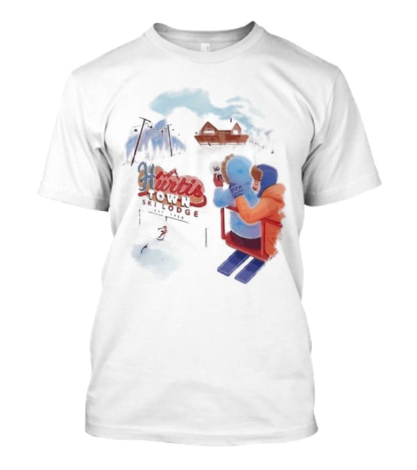 Kurtis Conner Ski Lodge Vintage Aesthetic Winter Scene T-Shirt