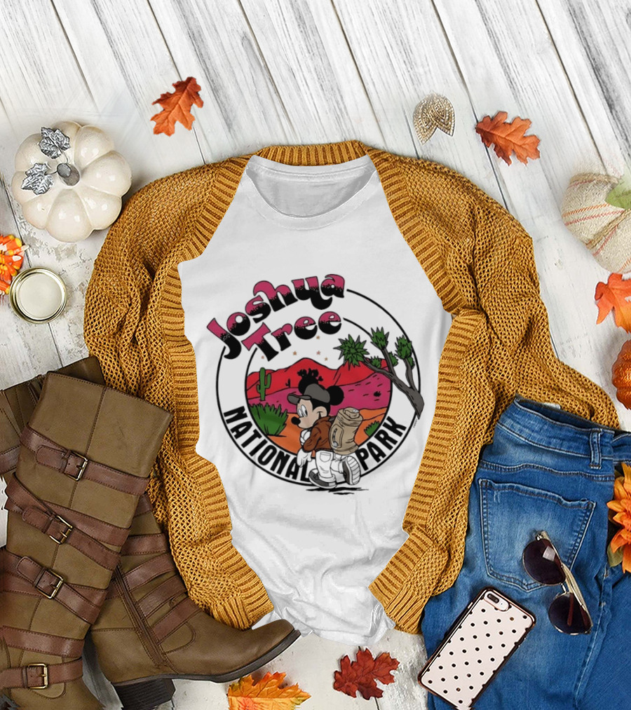 Mickey Mouse Hiking Adventure Joshua Tree National Park T-Shirt