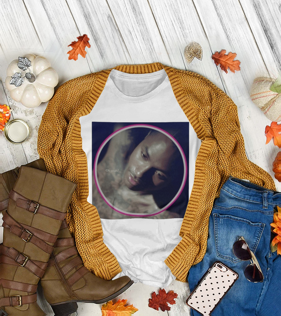 Oh Yeah Steve Lacy Musician Portrait Pink Circle Frame T-Shirt
