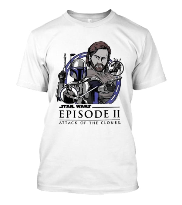 Star Wars Episode II Attack Of The Clones Kamino Battle Scene T-Shirt