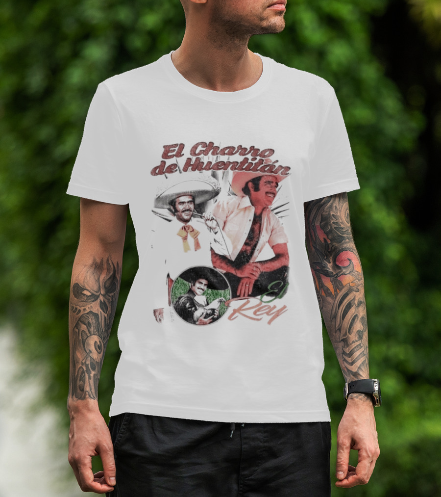 Vicente Fernandez El Charro De Huentitan El Rey Iconic Ranchera Style Mexican Music Legend T-Shirt