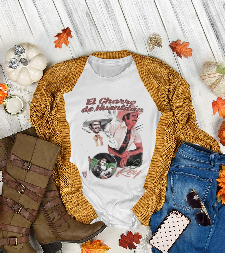 Vicente Fernandez El Charro de Huentitan El Rey Iconic Ranchera Style Mexican Music Legend T-Shirt