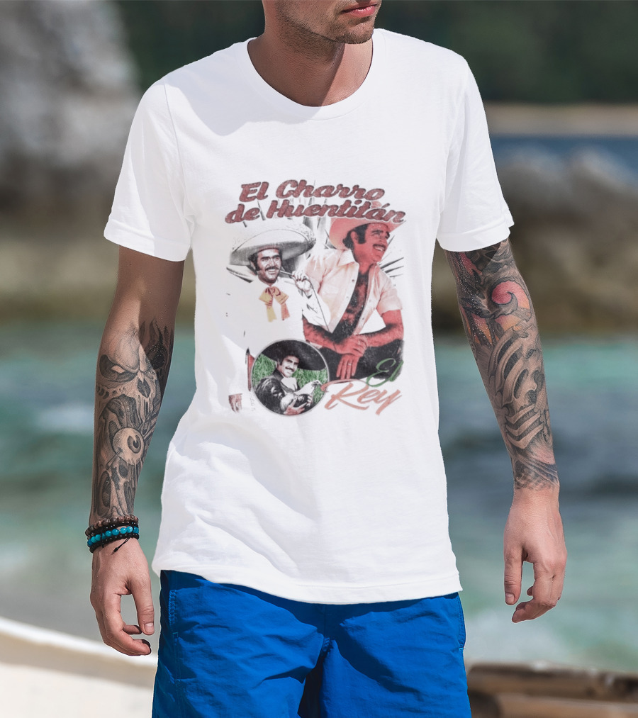 Vicente Fernandez El Charro De Huentitan El Rey Iconic Ranchera Style Mexican Music Legend T-Shirt