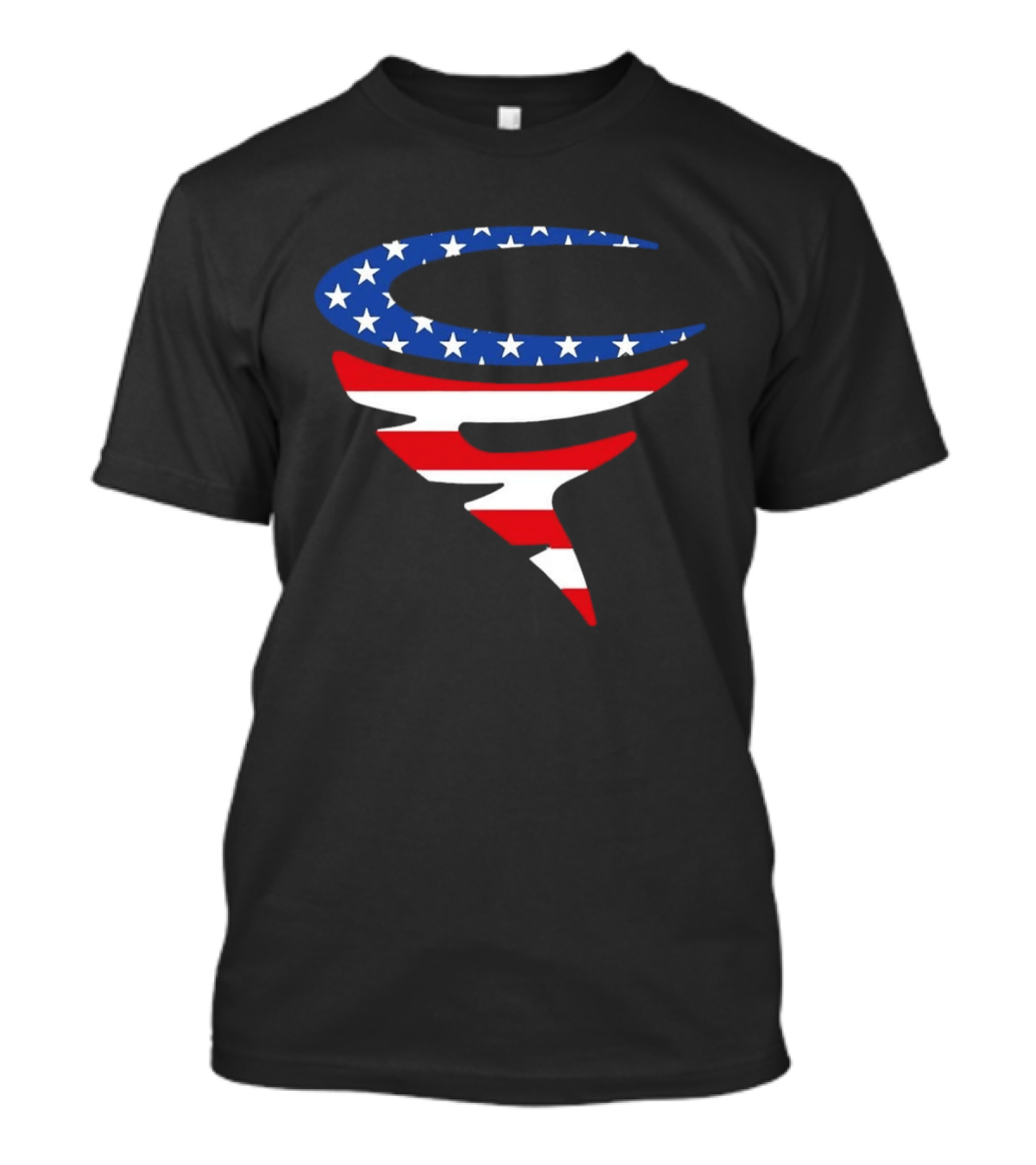 American Flag Stars Stripes Football Team Spirit T-Shirt