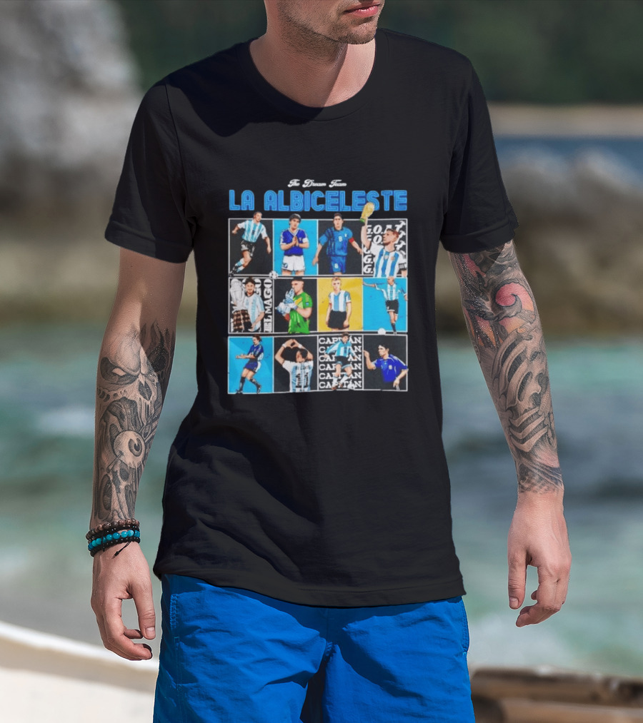 La Albiceleste Football Legends The Dream Team Soccer Series Argentina T-Shirt