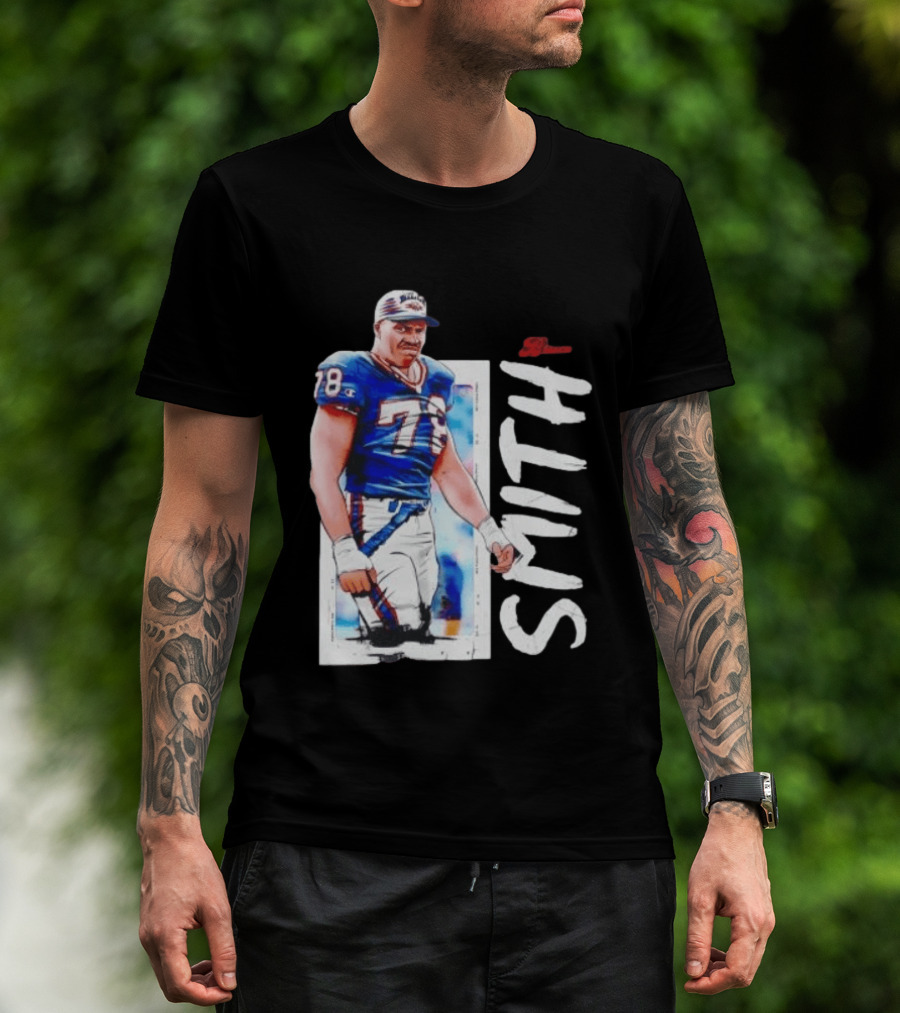 Buffalo Bills Bruce Smith 78 Sack Man NFL Legends T-Shirt