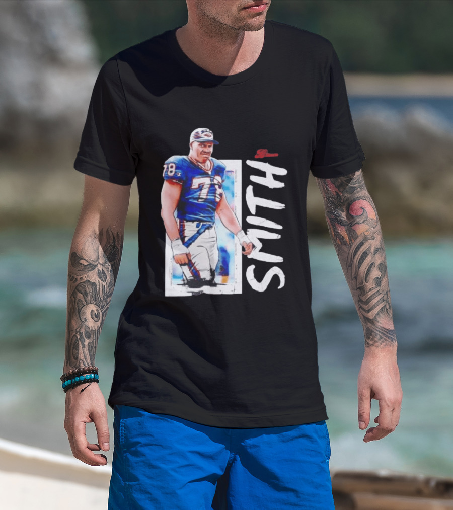 Buffalo Bills Bruce Smith 78 Sack Man NFL Legends T-Shirt