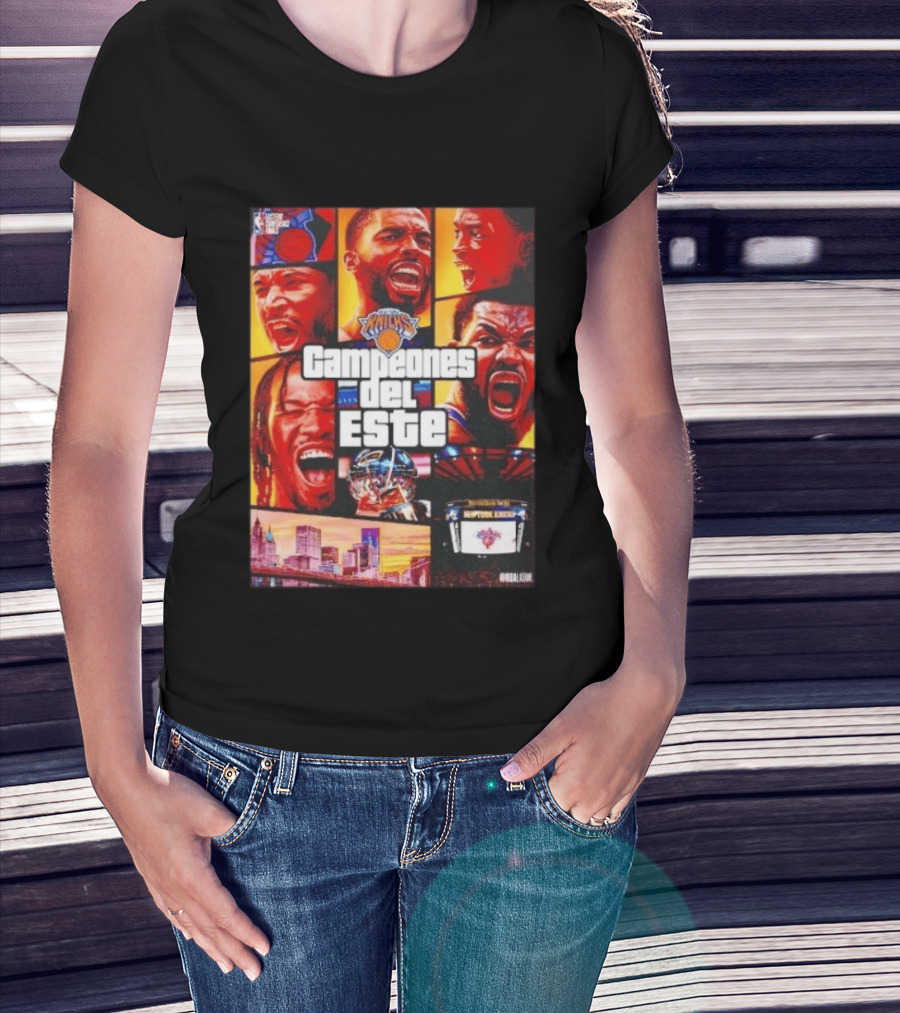 New York Knicks Campeones Del Este NBA Playoff Celebration T-Shirt