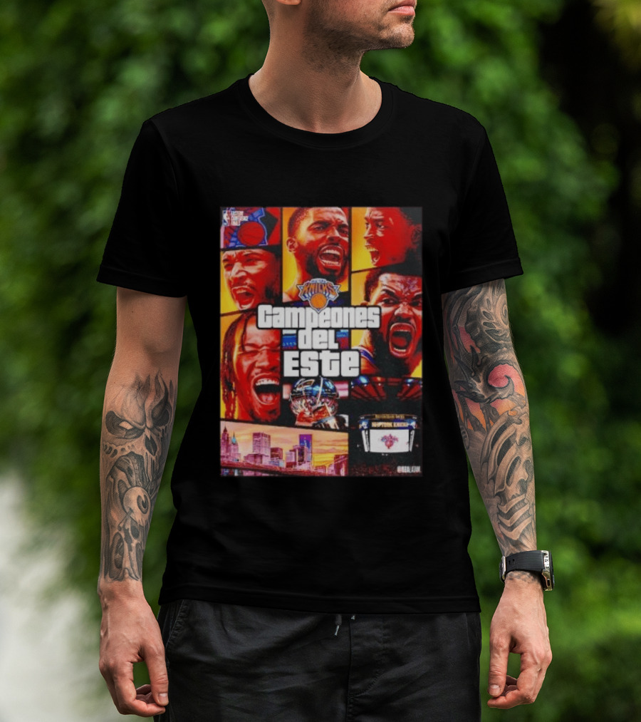 New York Knicks Campeones Del Este NBA Playoff Celebration T-Shirt