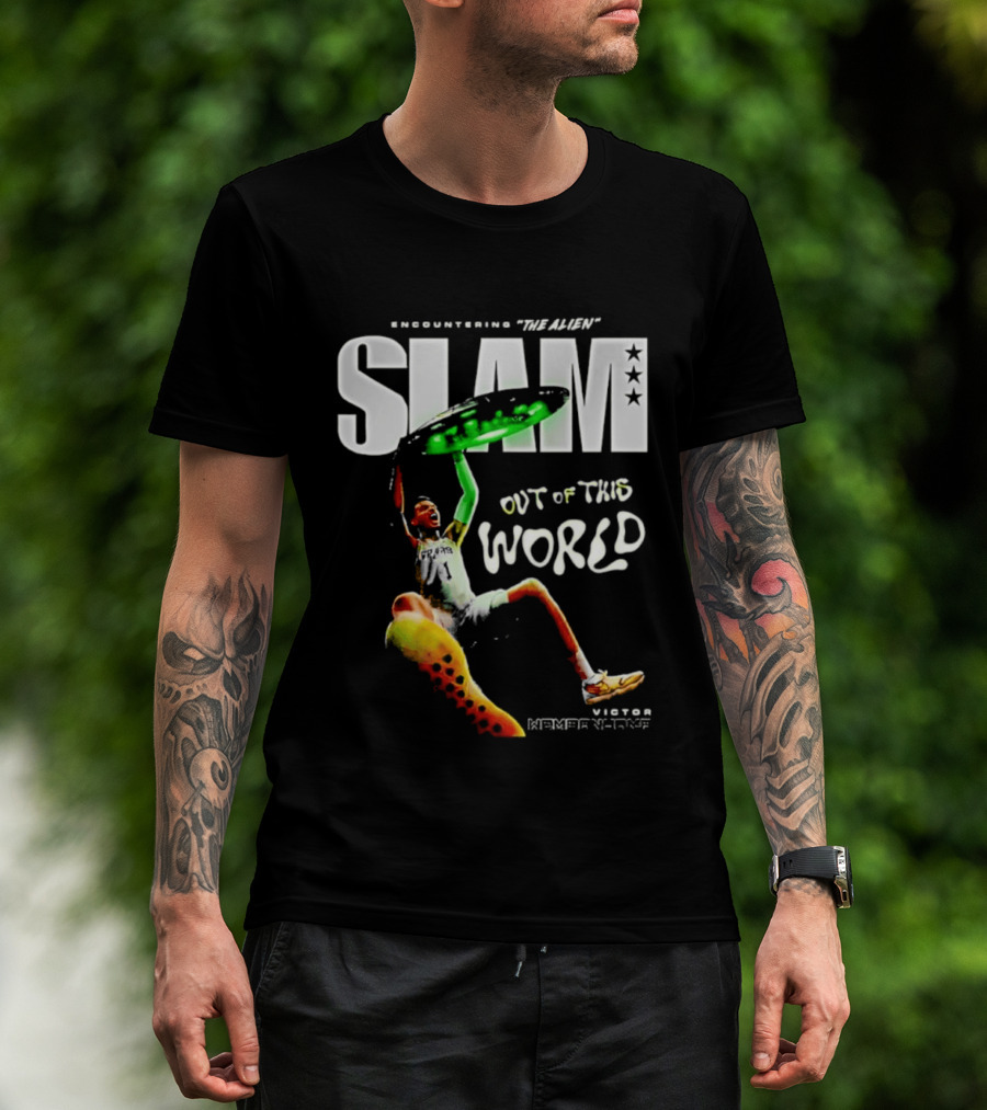 Encountering The Alien Slam Out Of This World Victor Wembanyama T-Shirt