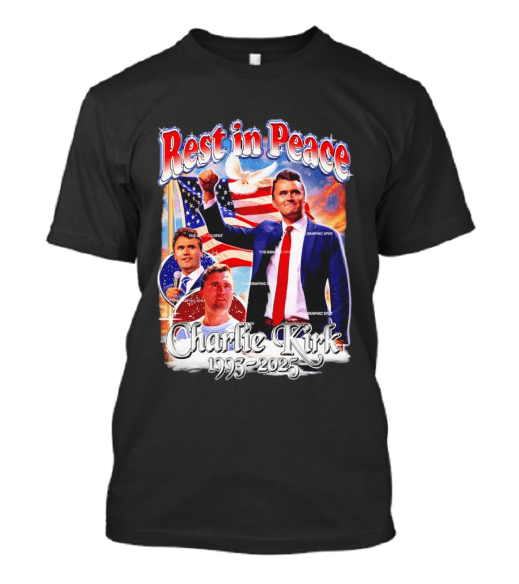 RIP Charlie Kirk Rest In Peace Memorial 1993 2025 T-Shirt