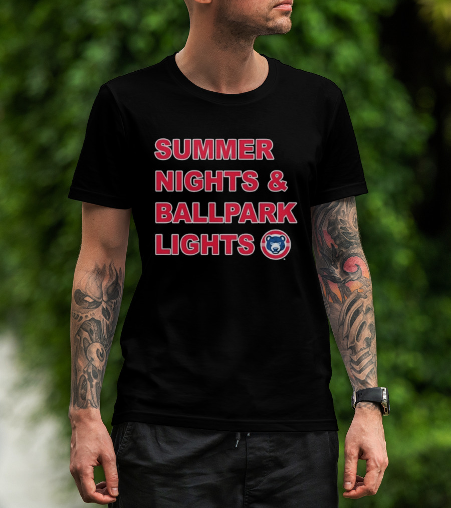 Summer Nights Ballpark Lights South Bend Cubs T-Shirt