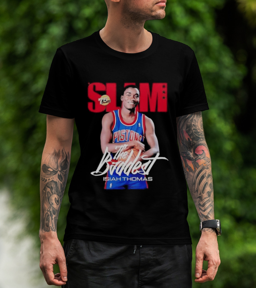 Slam Isiah Thomas The Baddest Pistons T-Shirt