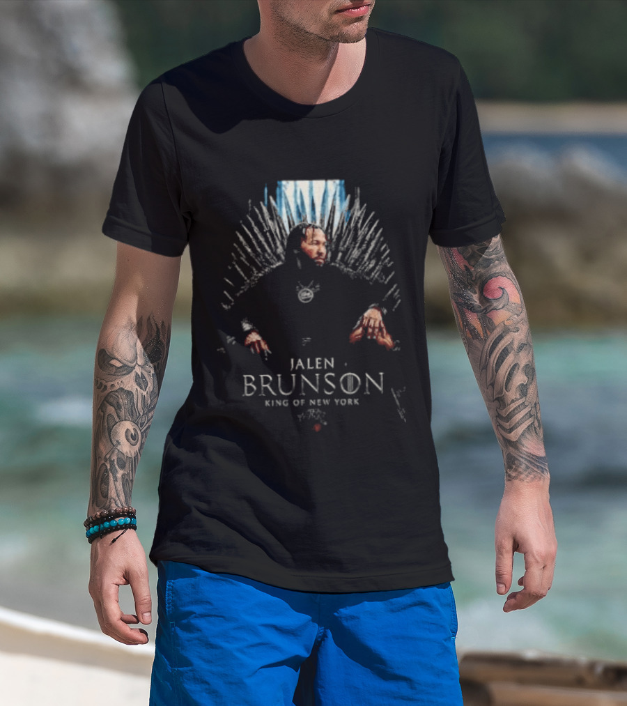 Jalen Brunson Game Of Thrones King Of New York Knicks Throne Concept T-Shirt