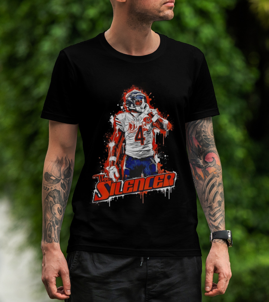 The Silencer D'Andre Swift Chicago Bears Football 2026 Official Merchandise T-Shirt