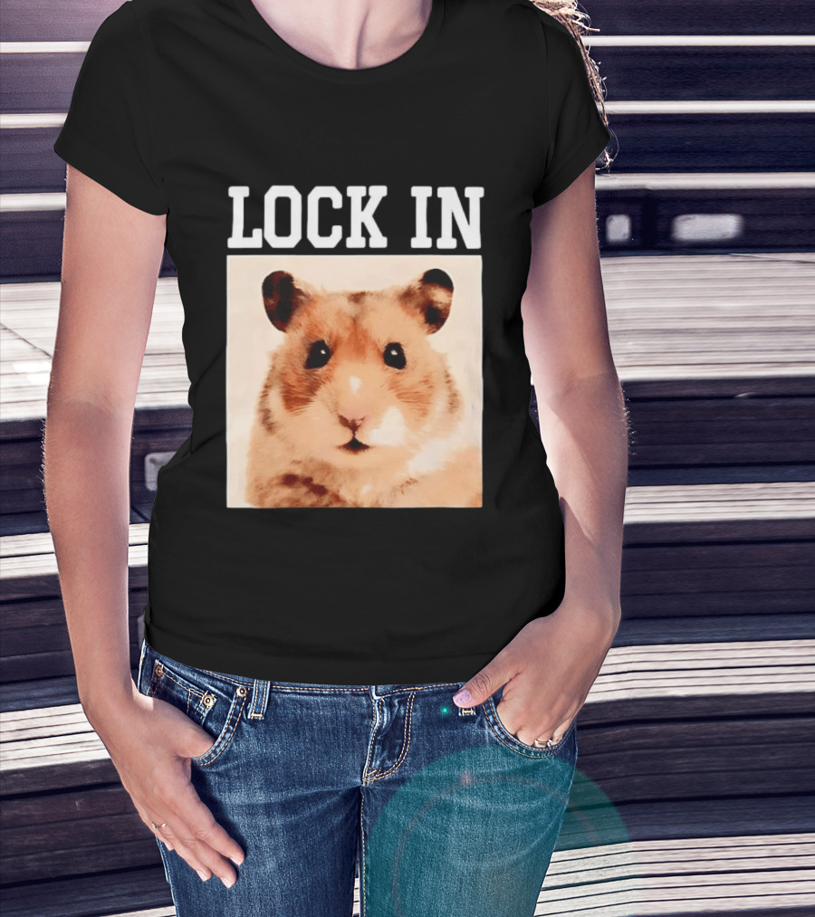 LOCK IN Hamster Cute Adorable Pet Animal T-Shirt